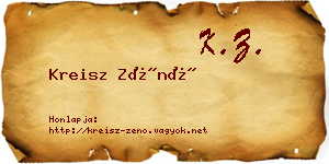 Kreisz Zénó névjegykártya